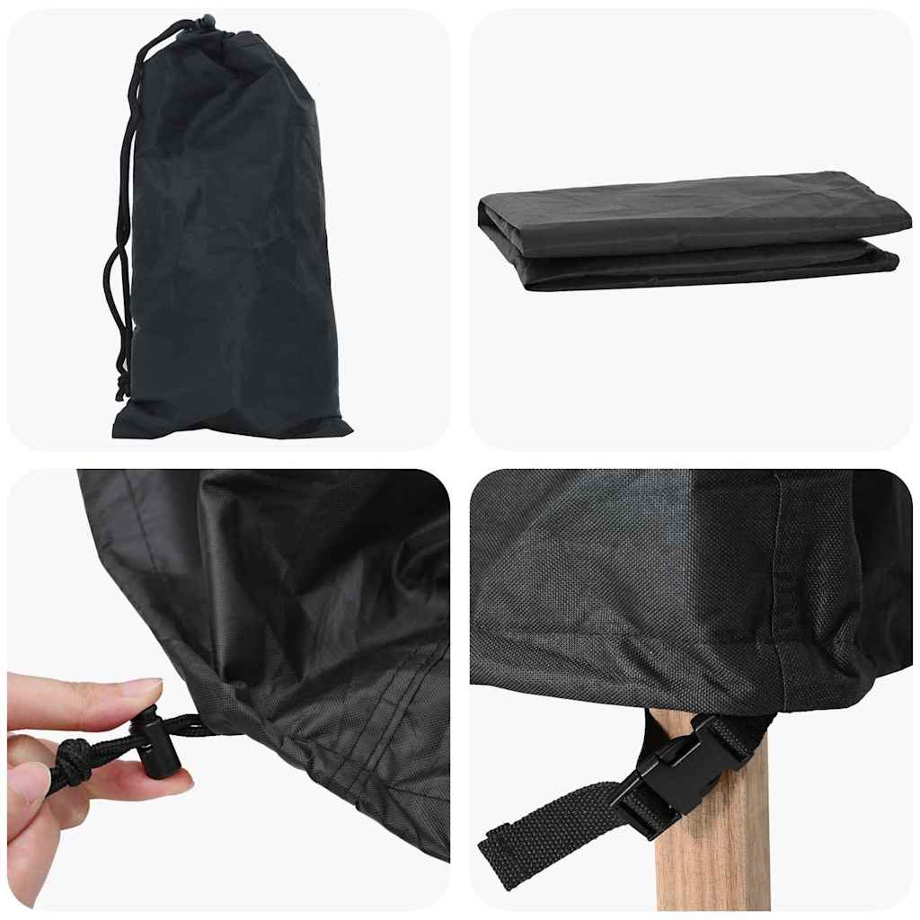 vidaXL Copertura per mobili da esterno Nero 150 x 90 x 75 cm 420D