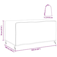 vidaXL Copertura per mobili da esterno Nero 160 x 100 x 70 cm 600D
