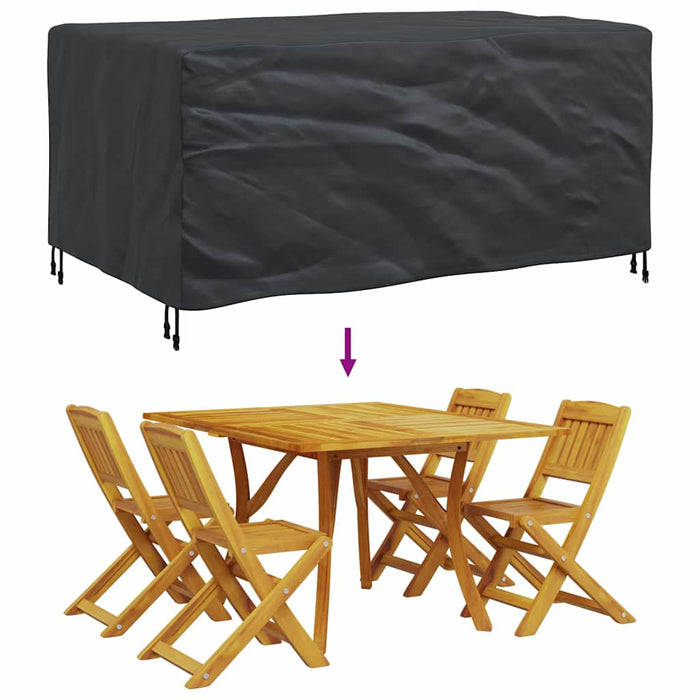 vidaXL Copertura per mobili da esterno Nero 170 x 100 x 70 cm 420D