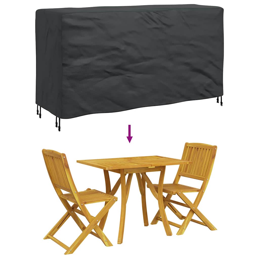 vidaXL Copertura per mobili da esterno Nero 180 x 70 x 90 cm 210D