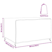 vidaXL Copertura per mobili da esterno Nero 180 x 150 x 85 cm 420D