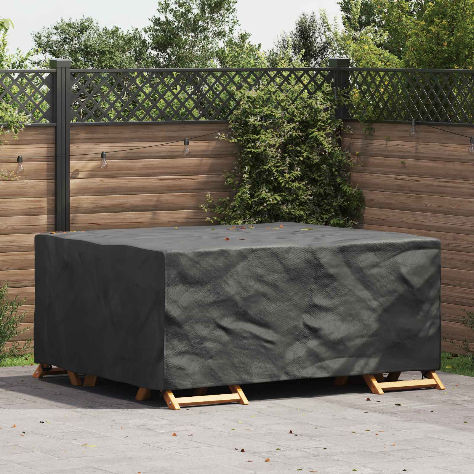 Copertura per mobili da esterno Nero 200 x 160 x 70 cm 600D 4105764
