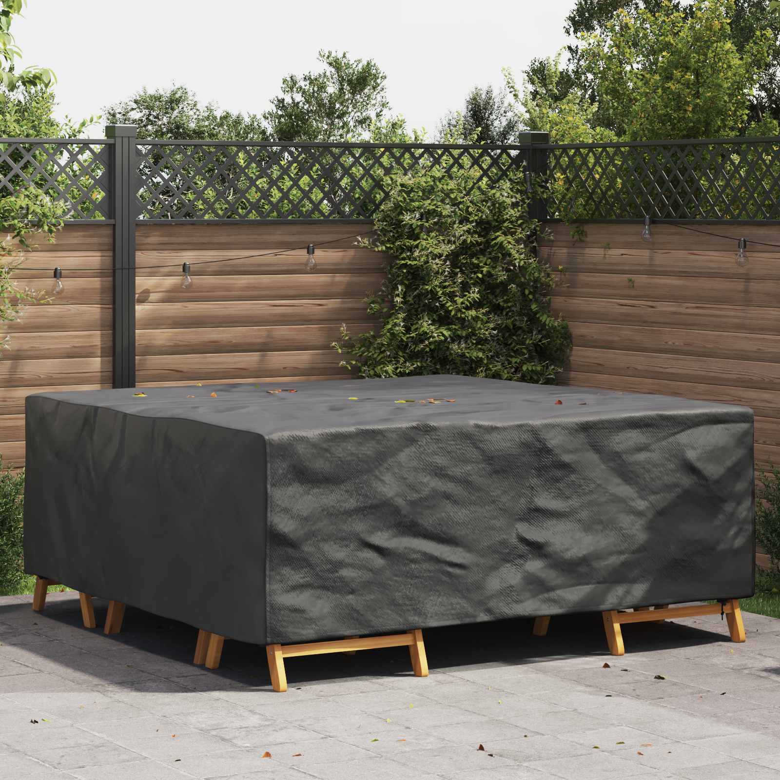 Copertura per mobili da esterno Nero 200 x 190 x 85 cm 600D 4105767