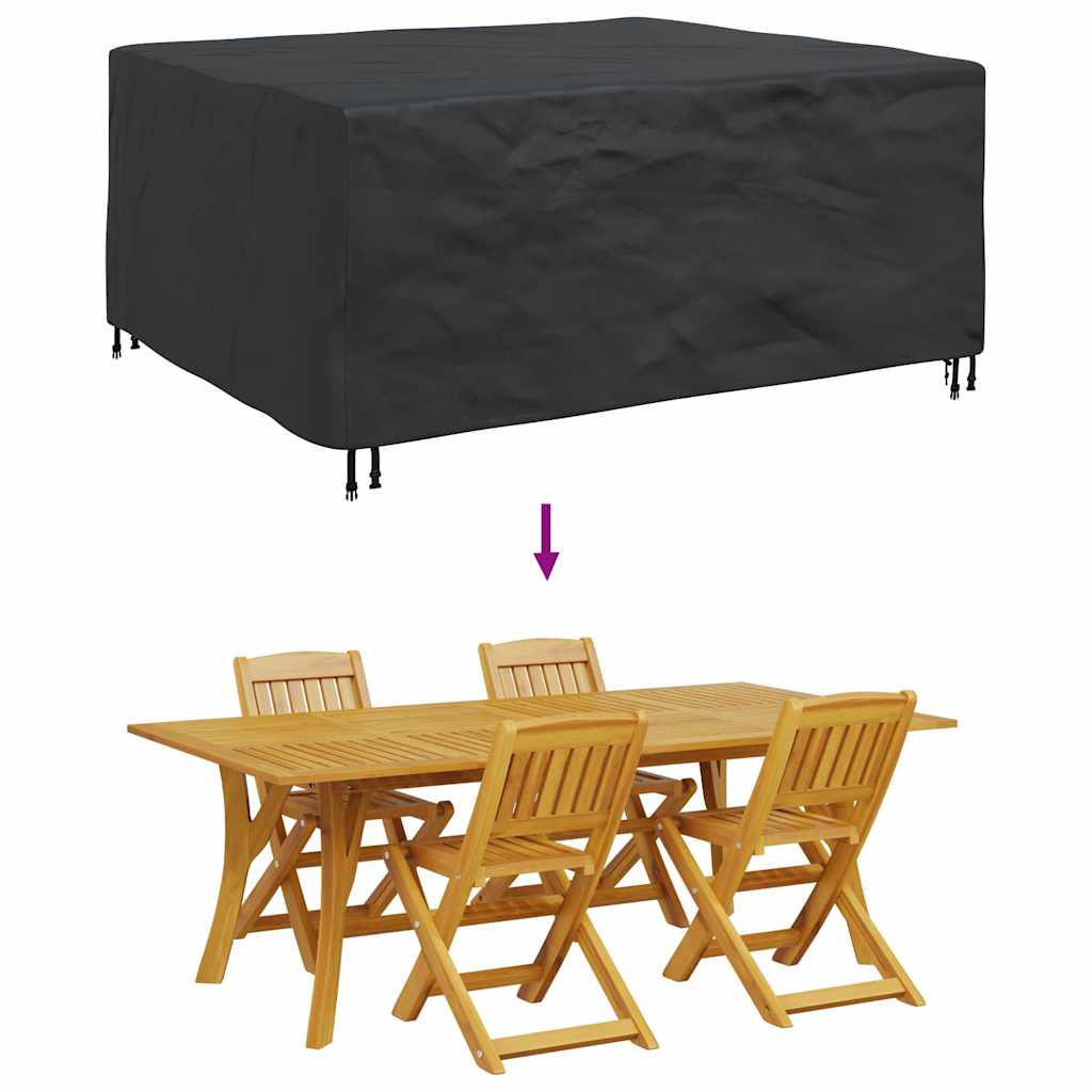 vidaXL Copertura per mobili da esterno Nero 200 x 150 x 85 cm 600D