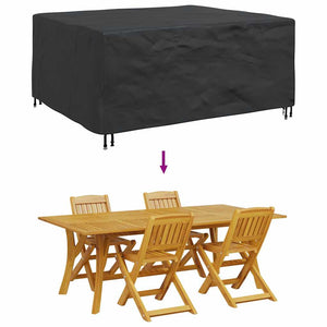 vidaXL Copertura per mobili da esterno Nero 200 x 150 x 85 cm 600D