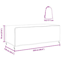 vidaXL Copertura per mobili da esterno Nero 220 x 110 x 70 cm 210D