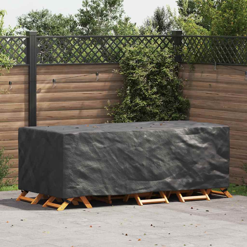 vidaXL Copertura per mobili da esterno Nero 220 x 110 x 70 cm 600D