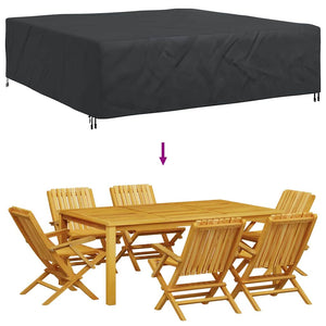 vidaXL Copertura per mobili da esterno Nero 260 x 260 x 70 cm 210D