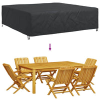 vidaXL Copertura per mobili da esterno Nero 260 x 260 x 90 cm 420D