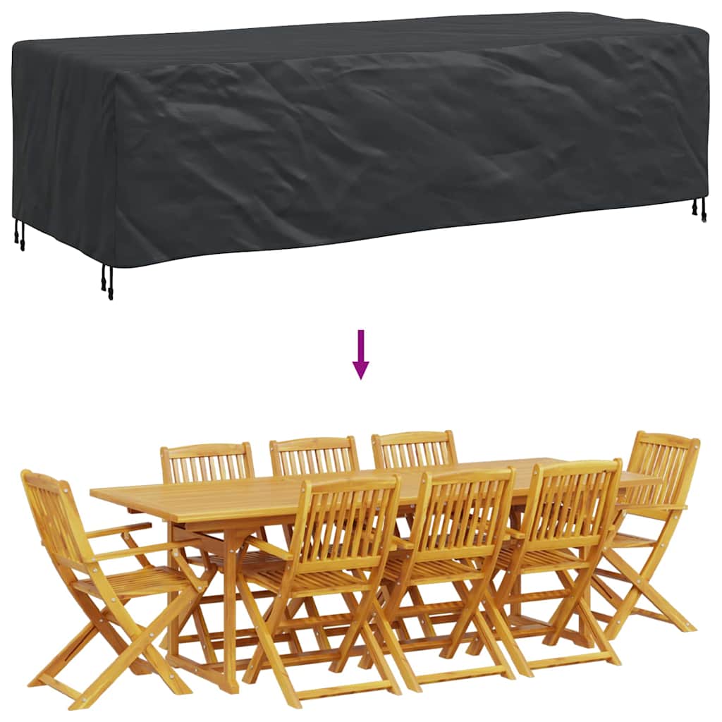 vidaXL Copertura per mobili da esterno Nero 270 x 110 x 70 cm 420D