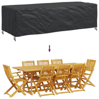vidaXL Copertura per mobili da esterno Nero 270 x 110 x 70 cm 600D