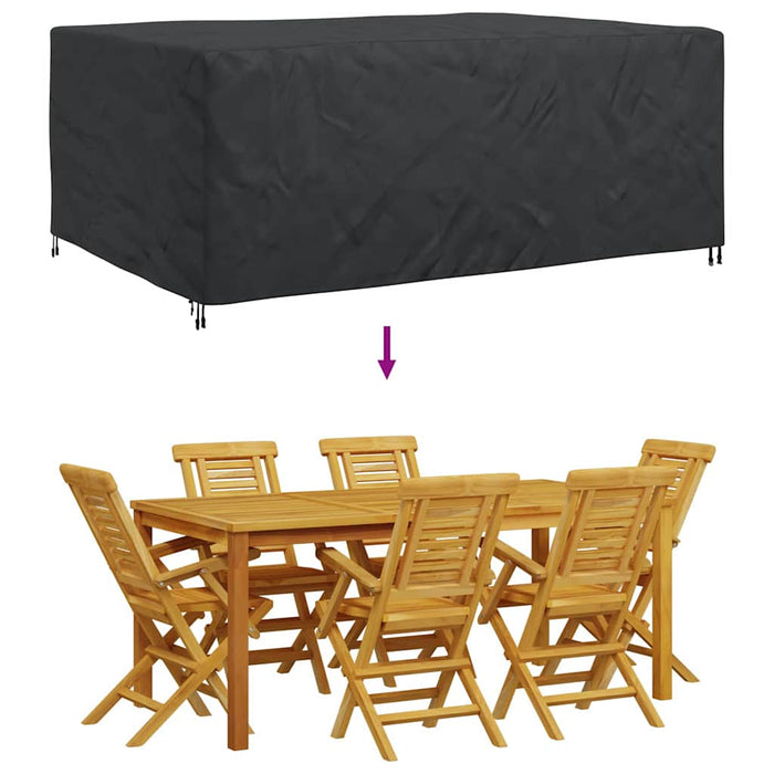 vidaXL Copertura per mobili da esterno Nero 270 x 180 x 90 cm 420D