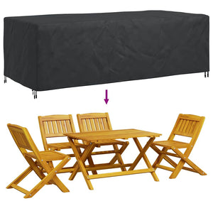 vidaXL Copertura per mobili da esterno Nero 300 x 140 x 90 cm 600D