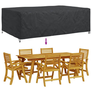 vidaXL Copertura per mobili da esterno Nero 300 x 200 x 90 cm 210D