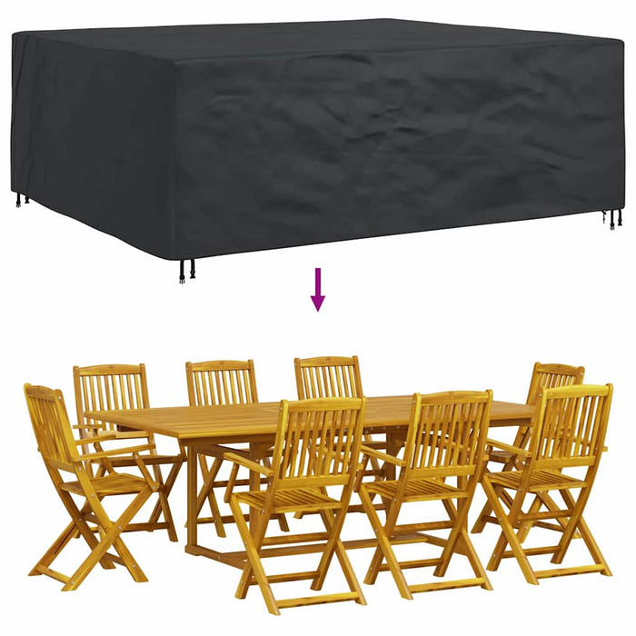 vidaXL Copertura per mobili da esterno Nero 300 x 250 x 100 cm 420D