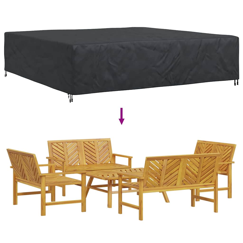 vidaXL Copertura per mobili da esterno Nero 300 x 300 x 70 cm 210D