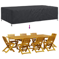 Copertura per mobili da esterno Nero 305 x 190 x 85 cm 600D 4105863