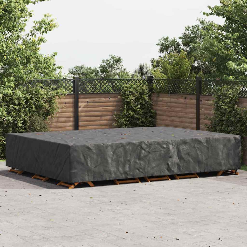 vidaXL Copertura per mobili da esterno Nero 350 x 260 x 90 cm 420D
