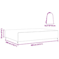 vidaXL Copertura per mobili da esterno Nero 400 x 300 x 70 cm 420D