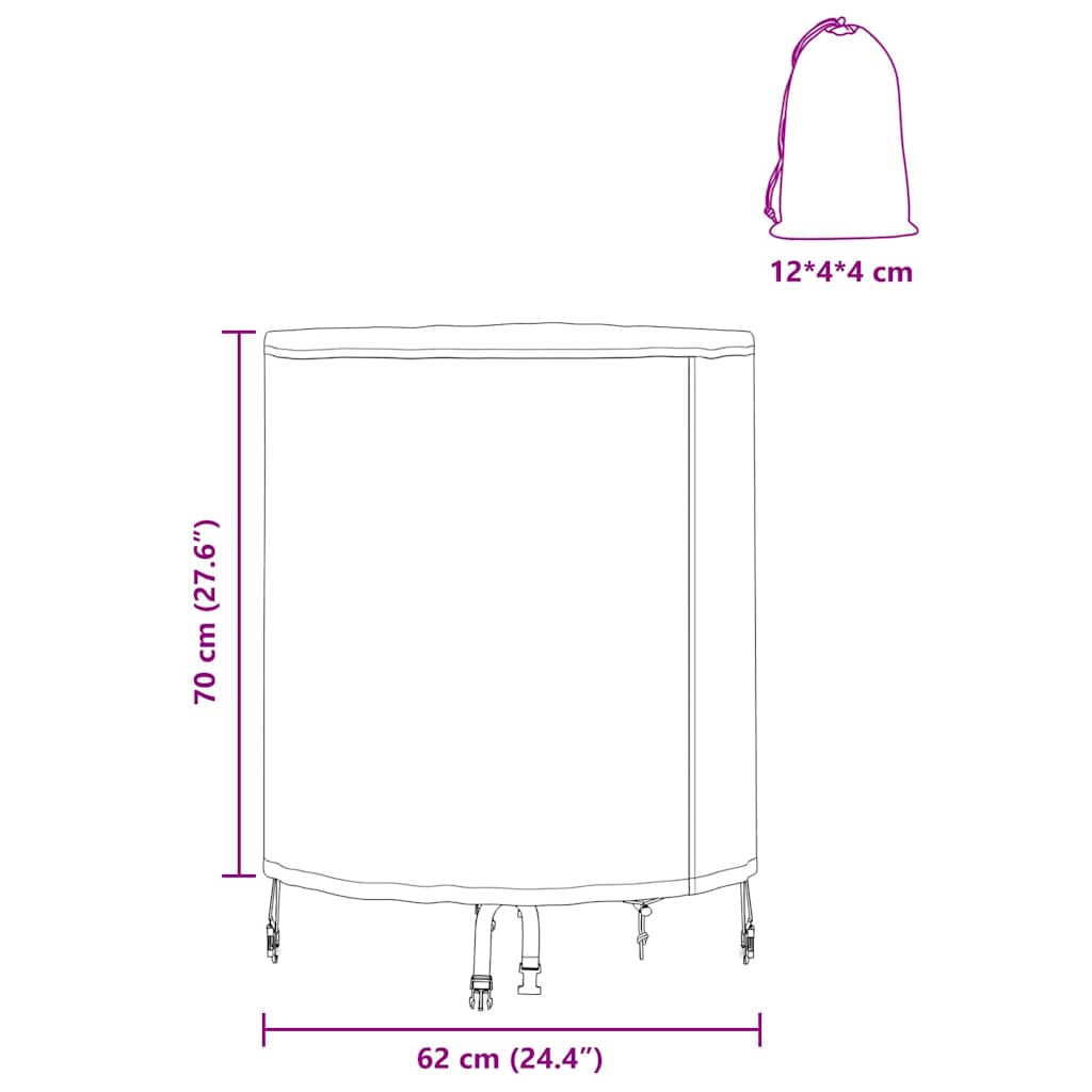 vidaXL Copertura per mobili da esterno con blocco Tessuto Oxford 210D