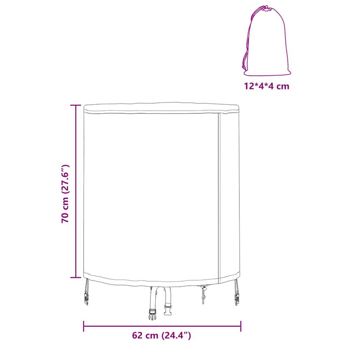 vidaXL Copertura per mobili da esterno con blocco Tessuto Oxford 210D