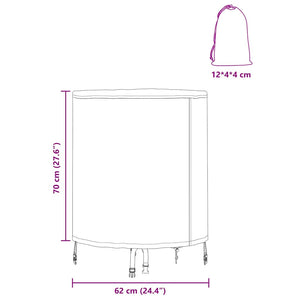 vidaXL Copertura per mobili da esterno con blocco Tessuto Oxford 600D