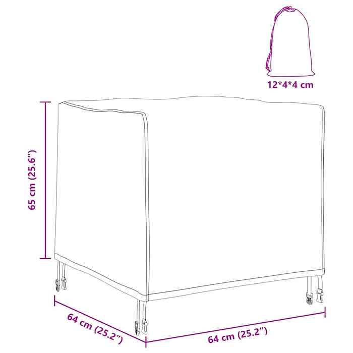 vidaXL Copertura per mobili da esterno 64 x 64 x 65 cm