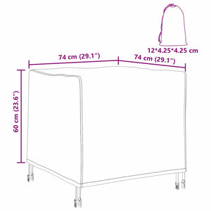 vidaXL Copertura per mobili da esterno 74 x 74 x 60 cm