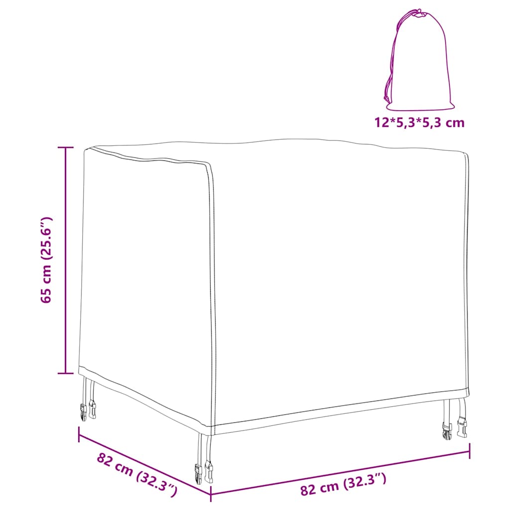 vidaXL Copertura per mobili da esterno 82 x 82 x 65 cm