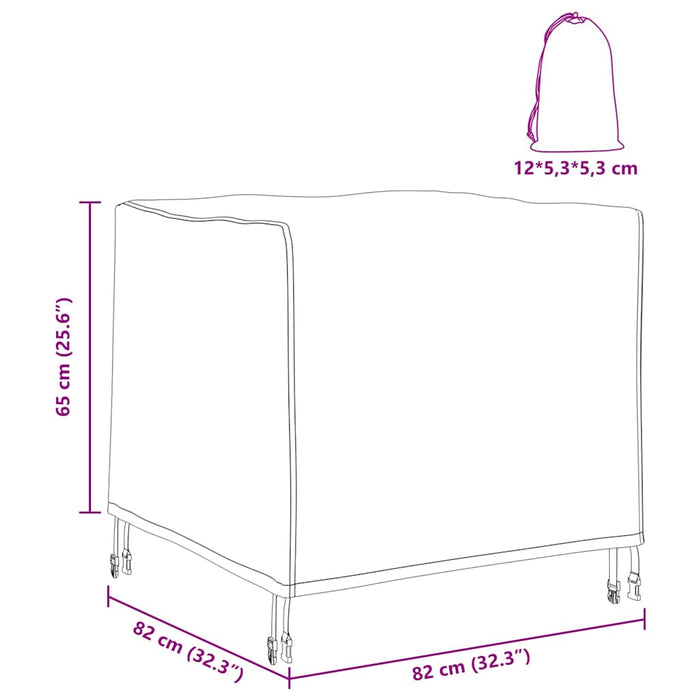 vidaXL Copertura per mobili da esterno 82 x 82 x 65 cm