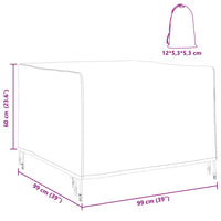 vidaXL Copertura per mobili da esterno 99 x 99 x 60 cm