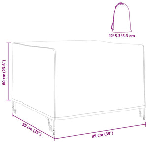 vidaXL Copertura per mobili da esterno 99 x 99 x 60 cm