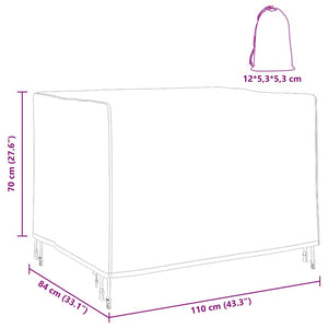 vidaXL Copertura per mobili da esterno 110 x 84 x 70 cm