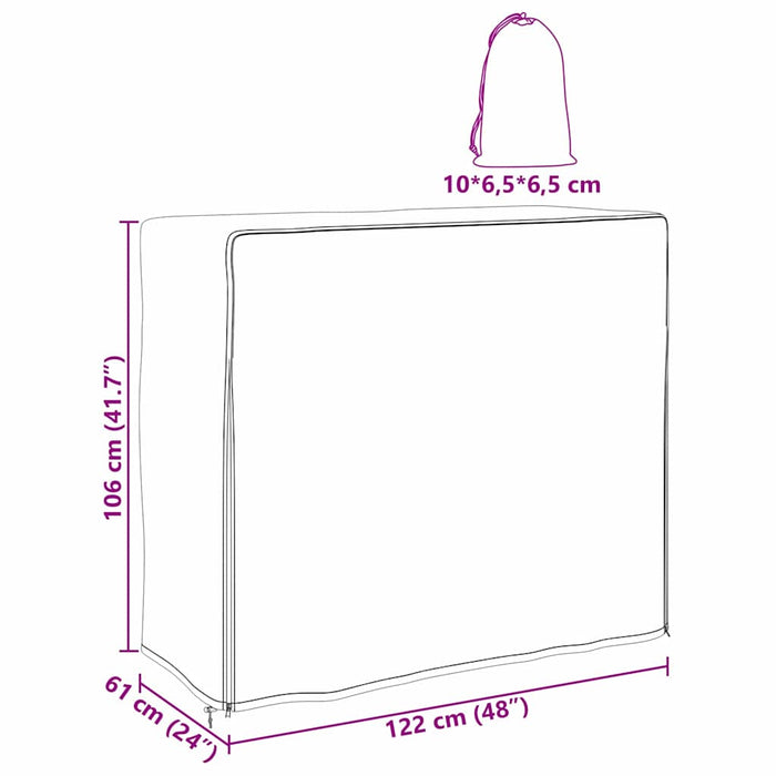 Copertura per mobili da esterno Nero Tessuto 420D 4105898