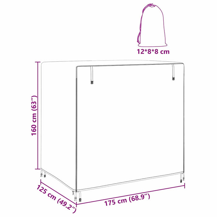 Copertura per dondolo da esterno 175 x 125 x 160 cm 4105915