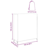 vidaXL Copertura per mobili da esterno 165 x 70 x 185 cm