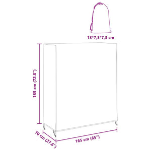 vidaXL Copertura per mobili da esterno 165 x 70 x 185 cm