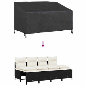 vidaXL Copertura per panchina da giardino 160 x 100 x 61 / 89 cm