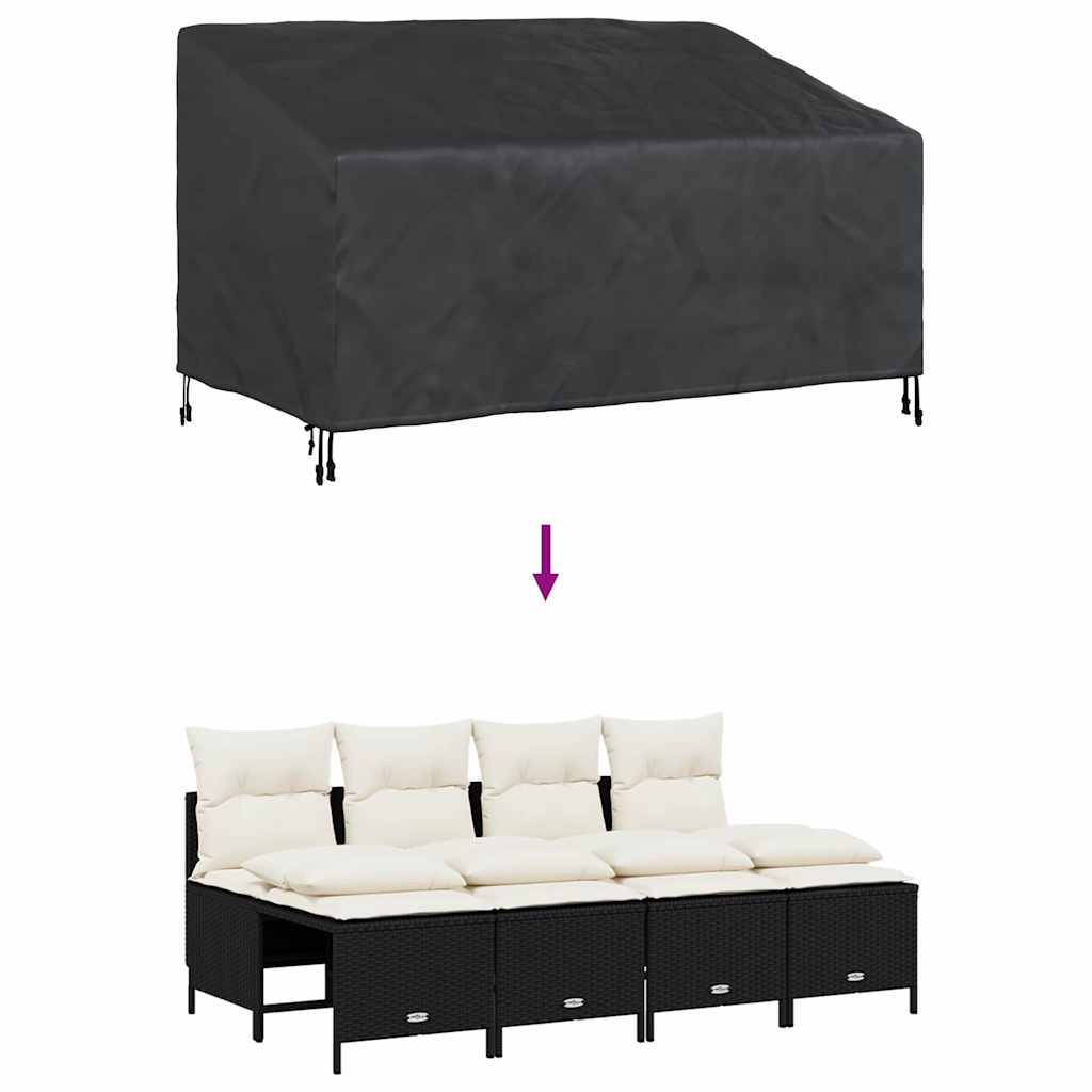 vidaXL Copertura per panchina da giardino 160 x 100 x 61 / 89 cm