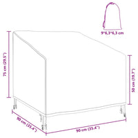 vidaXL Copertura per sedia da giardino 90 x 90 x 50 / 75 cm Tessuto 210D