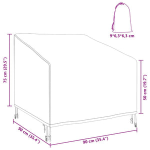 vidaXL Copertura per sedia da giardino 90 x 90 x 50 / 75 cm Tessuto 420D