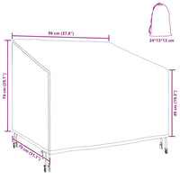 vidaXL Copertura per mobili da esterno 96 x 79 x 74 cm
