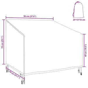 vidaXL Copertura per mobili da esterno 96 x 79 x 74 cm