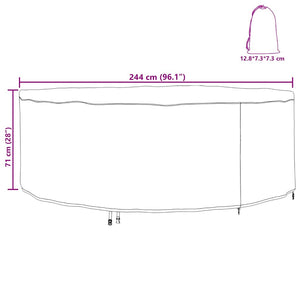 vidaXL Copertura per mobili da esterno 244 x 244 x 71 cm