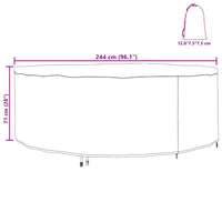 vidaXL Copertura per mobili da esterno 244 x 244 x 71 cm