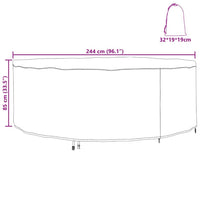 vidaXL Copertura per mobili da esterno 244 x 244 x 85 cm
