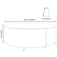 vidaXL Copertura per mobili da esterno 279 x 279 x 71 cm Tessuto 600D