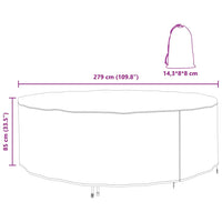 vidaXL Copertura per mobili da esterno 279 x 279 x 85 cm Tessuto 420D