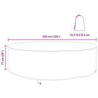 vidaXL Copertura per mobili da esterno 320 x 320 x 71 cm Tessuto 420D