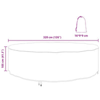 vidaXL Copertura per mobili da esterno 320 x 320 x 105 cm Tessuto 420D